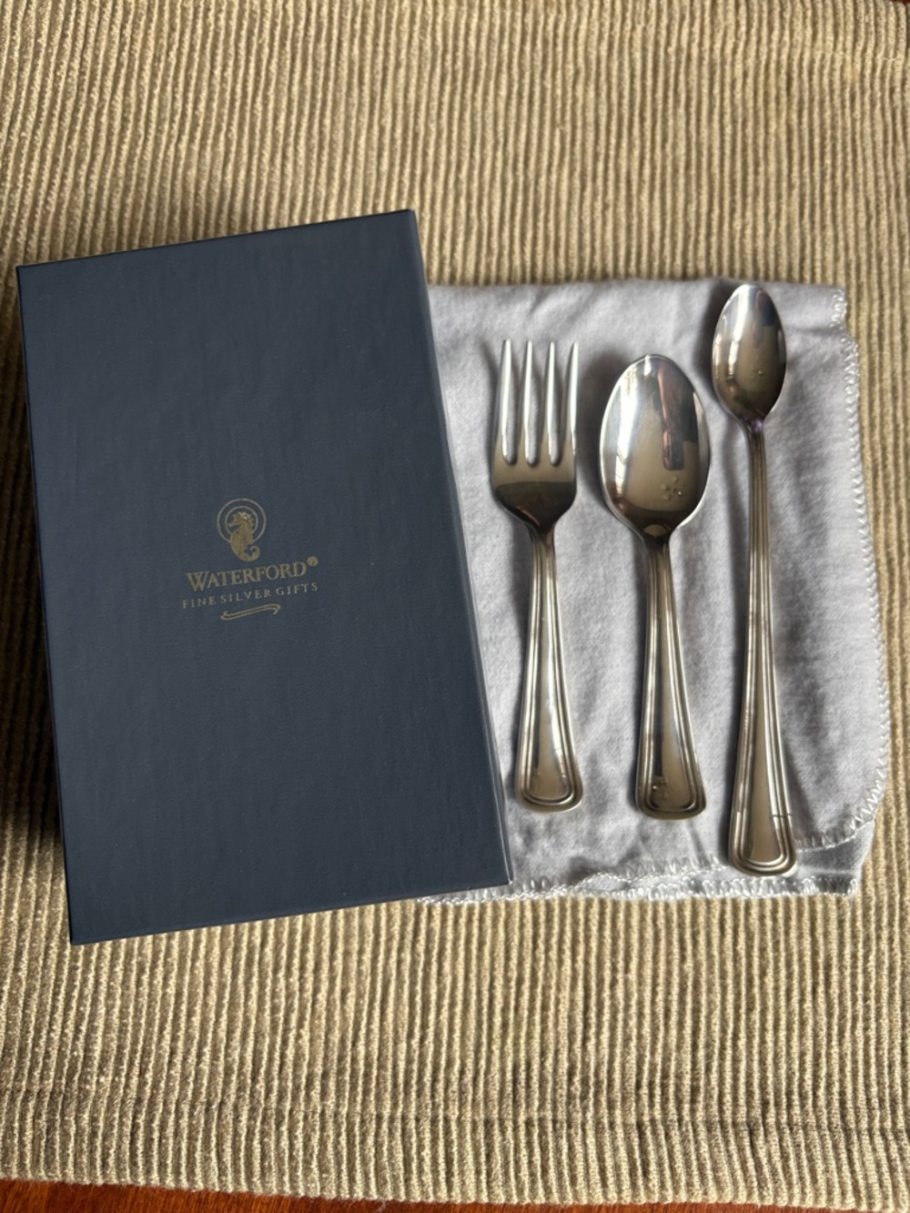 Waterford Sterling Silver Baby Spoon/Fork Set